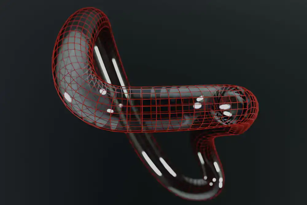 Wireframe topology overlaid on a high-resolution 3D model